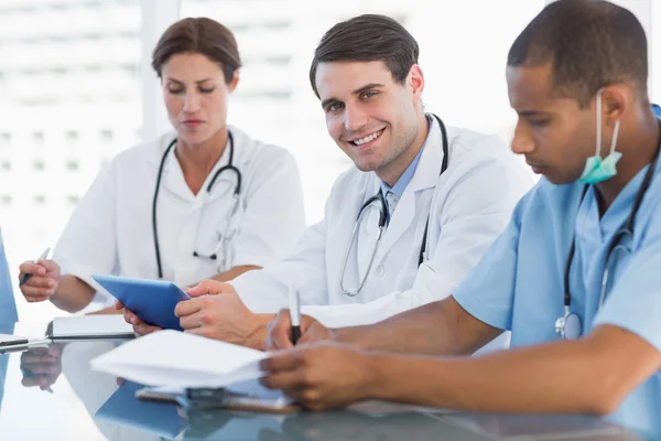 Doctors in a meeting at hospital — Stock Photo, Image