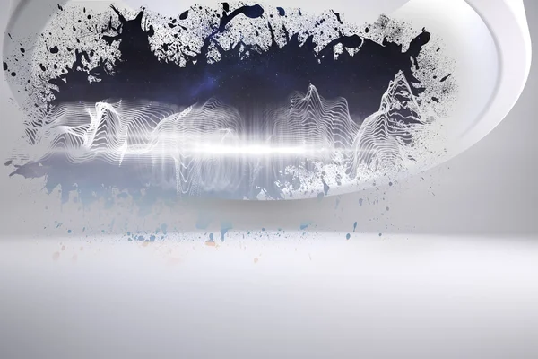 Splash gösteren enerji dalgası — Stok fotoğraf