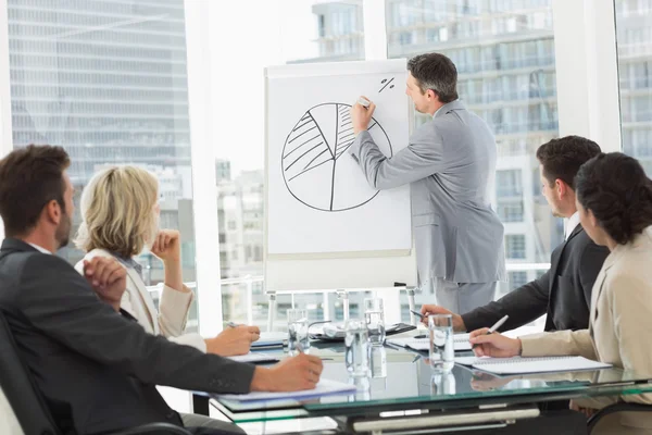 Gente de negocios en la oficina en la presentación — Foto de Stock