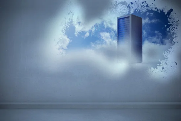 Splash showing server tower — Stock Photo, Image