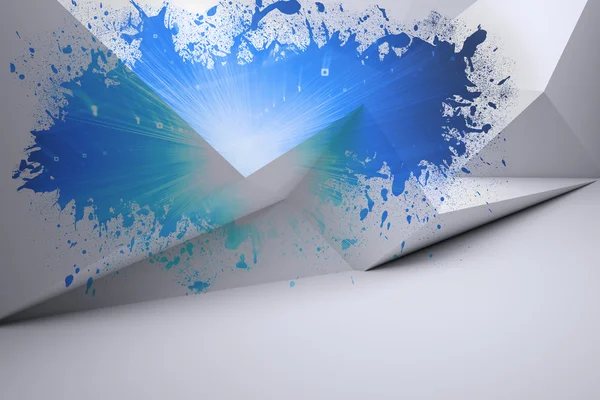 Splash showing blue light — Stock Photo, Image