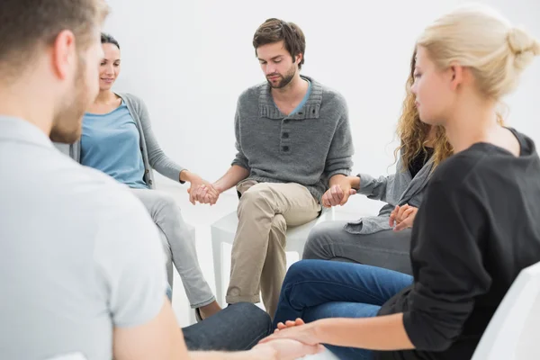 Group therapy in session sitting in a circle — Stock Photo, Image