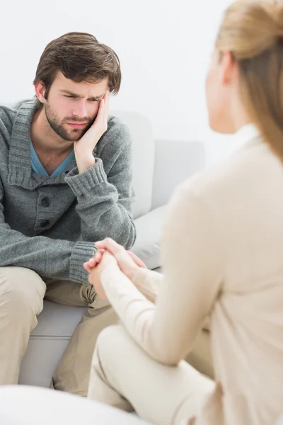 Man in meeting with a financial adviser — Stock Photo, Image