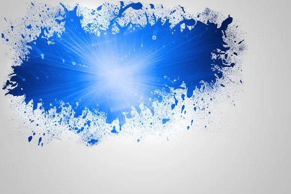 Splash op muur onthullen blauw licht — Stockfoto