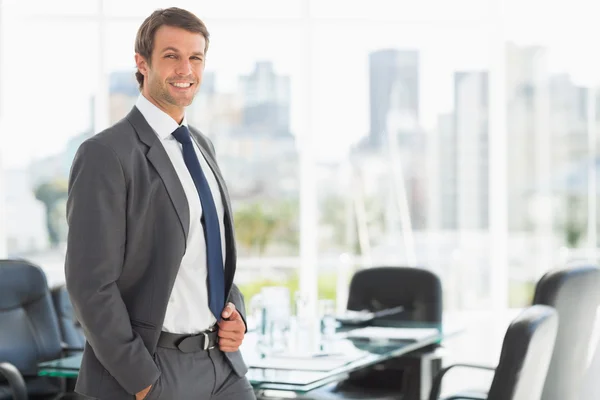 Handsome young businessman in office — Stock Photo, Image