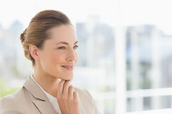 Close-up of a young businesswoman looking away — Stock Photo, Image