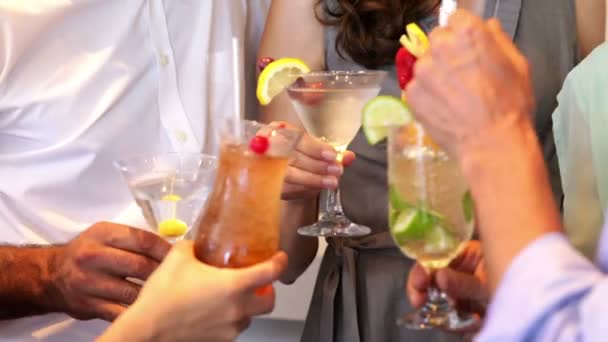 Brindare gli amici con cocktail — Video Stock