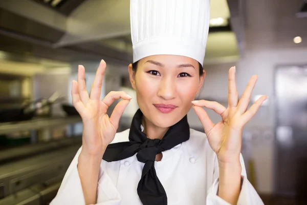 Koken gebaren oke teken — Stockfoto