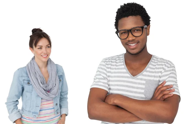 Smiling cool young couple — Stock Photo, Image