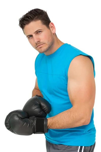 Portrait of a serious male boxer — Stock Photo, Image