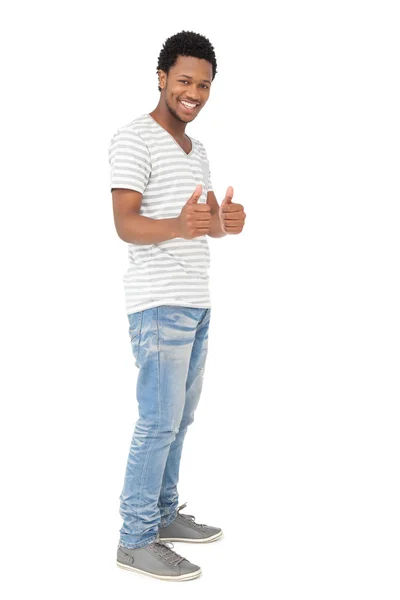 Man gesturing thumbs up — Stock Photo, Image