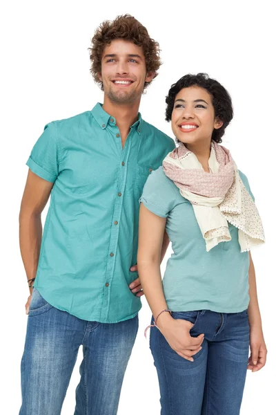 Smiling casual young couple — Stock Photo, Image