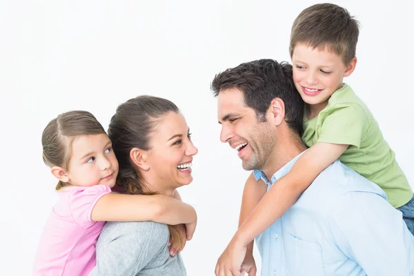 Cheerful young family posing — Stock Photo, Image