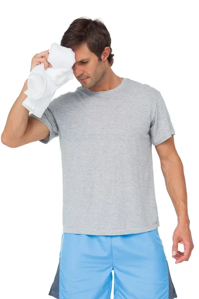 Fit young man with towel — Stock Photo, Image