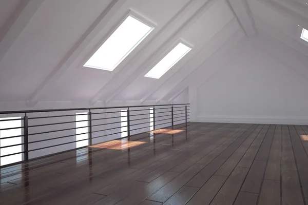 White room with floorboards — Stock Photo, Image