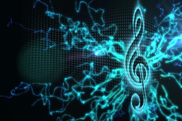 Digitally generated music background — Stock Photo, Image