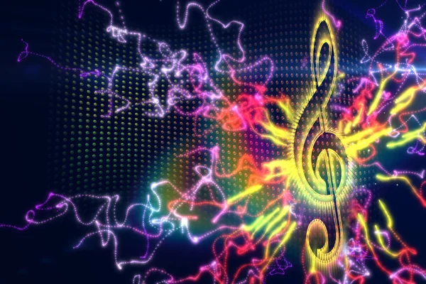 Digitally generated music background — Stock Photo, Image