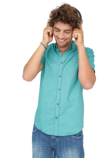 Young man enjoying music — Stock Photo, Image