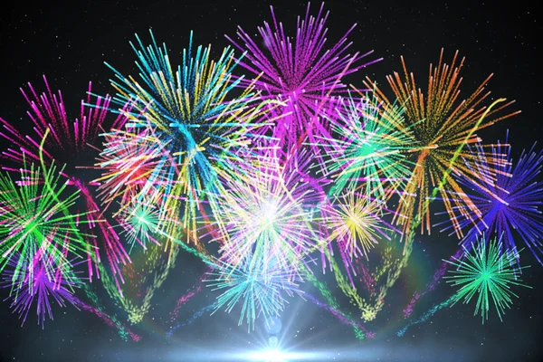 Digitally generated firework design — Stock Photo, Image