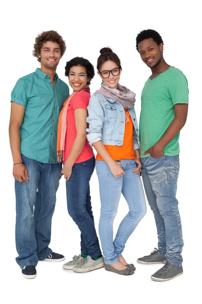 Four happy young friends — Stock Photo, Image