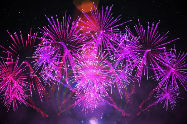 Digitally generated firework design — Stock Photo, Image