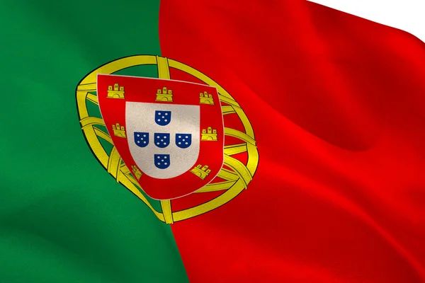 Flagę portugalską — Zdjęcie stockowe