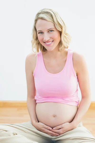 Glowing pregnant blonde Stock Image