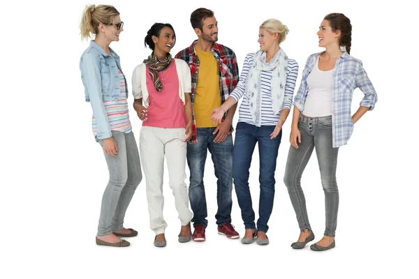 Full length of casually dressed young people — Stock Photo, Image