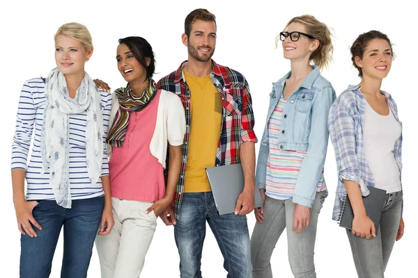 Portrait of casually dressed young people — Stock Photo, Image