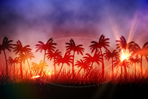 Digitally generated palm tree background — Stock Photo, Image