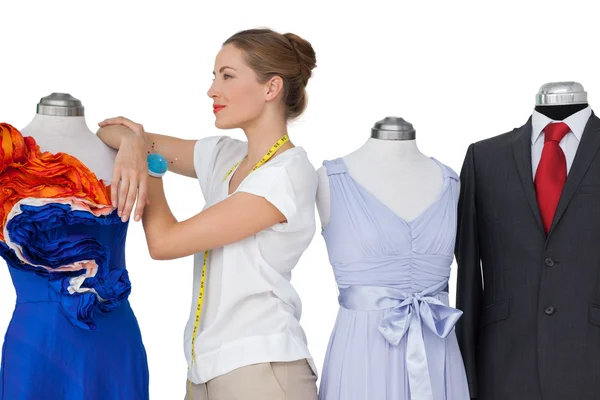 Fashion designer and mannequins — Stock Photo, Image