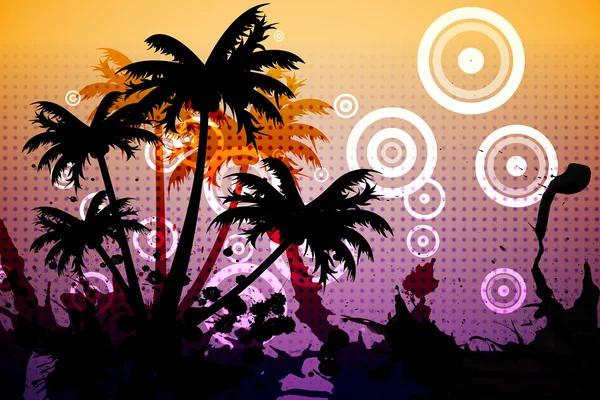Digitalt genererade palm tree bakgrund — Stockfoto