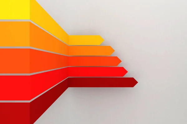 Orange red and yellow arrows — Stock Photo, Image