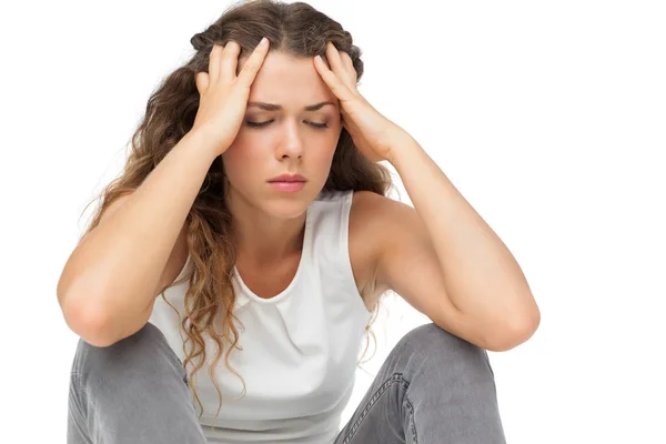 Close-up of a sleepy young woman — Stock Photo, Image