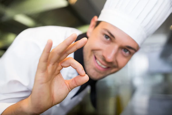 Koken gebaren oke teken — Stockfoto