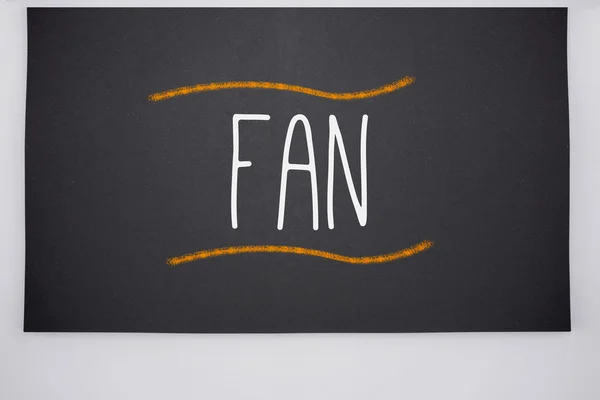 Fan written on big blackboard — Stock Photo, Image