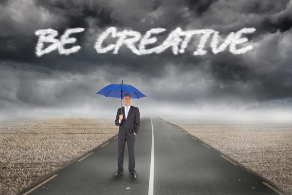 Parola essere creativi e uomini d'affari — Foto Stock