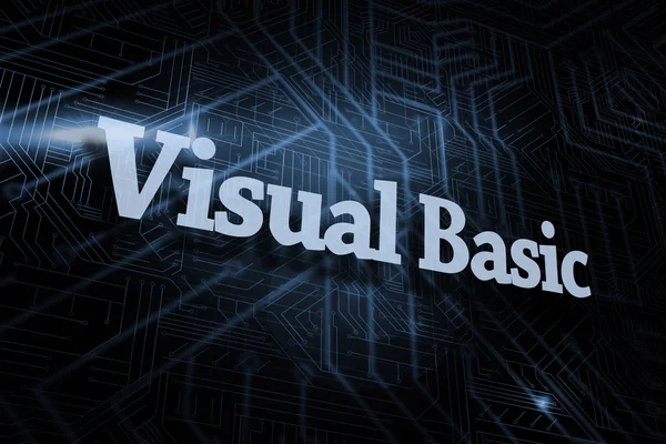 Visual basic - futuristické černé a modré pozadí — Stock fotografie