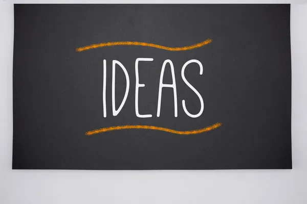 Ideas escritas en pizarra grande — Foto de Stock