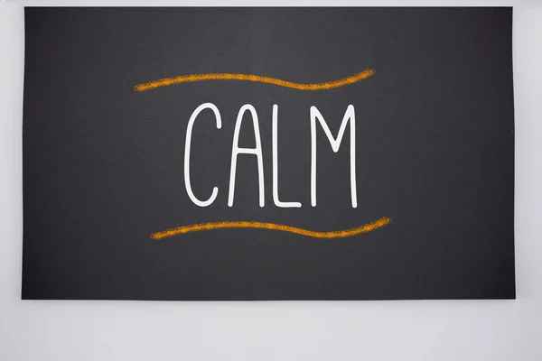 Calm written on big blackboard — Stock Photo, Image