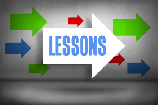 Lessons against arrows pointing — Stock Photo, Image