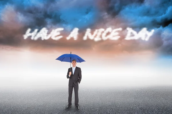 Sign - have a nice day and businessman — Stock Photo, Image