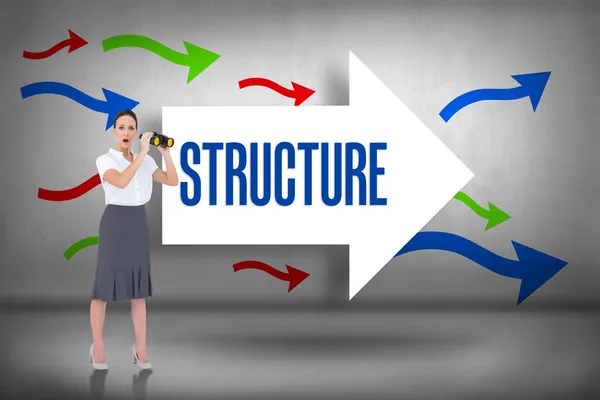 Structure - against arrows pointing — Stock Photo, Image