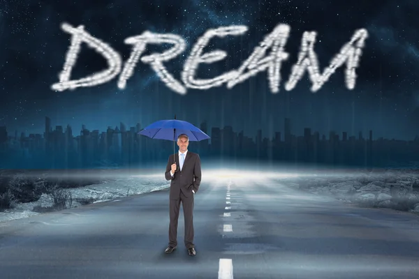 Wort Traum und Geschäftsmann — Stockfoto