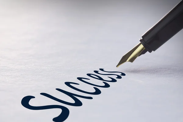 Fountain pen writing - Success — Stock Photo, Image