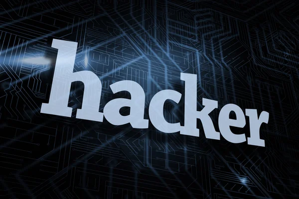 Haker futurystyczny tle czarny i niebieski — Zdjęcie stockowe