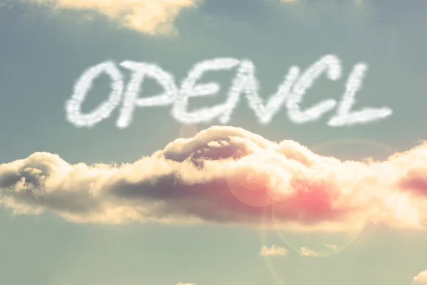 Opencl - against bright blue sky with cloud — Stock Photo, Image