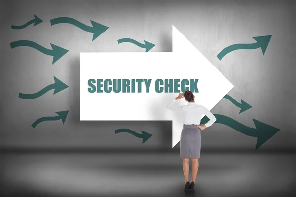 Security check against arrows pointing — Stock Photo, Image