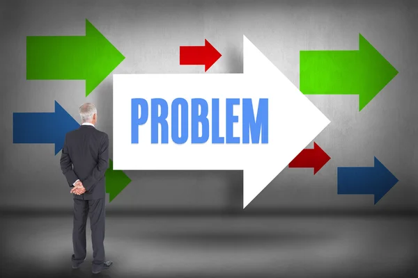 Problem - against arrows pointing — Stock Photo, Image