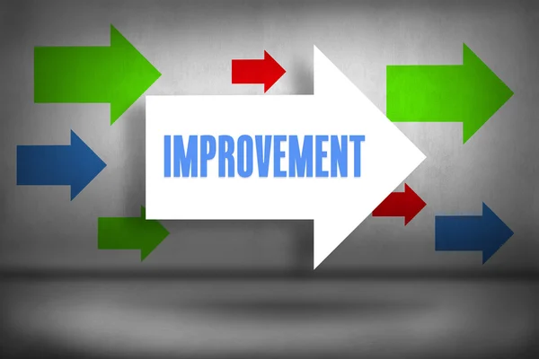 Improvement against arrows pointing — Stock Photo, Image